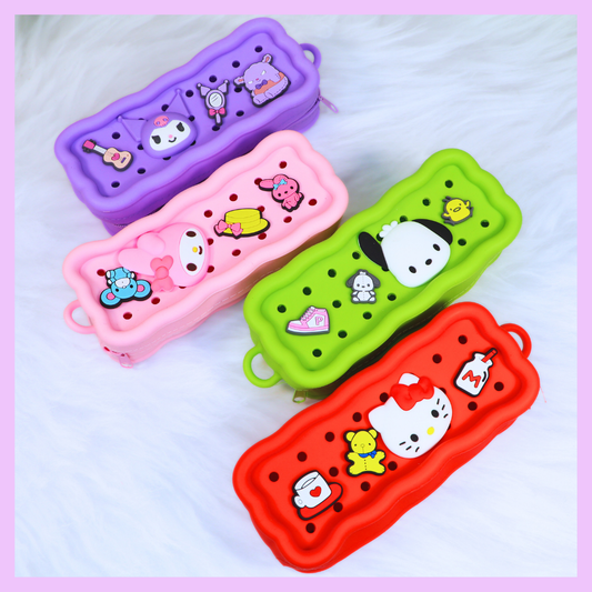Silicone Pencil Pouch Croc Inspired