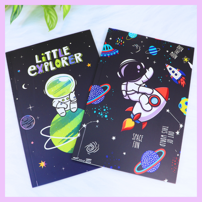 Quirky Print Slim Diary -Space Theme