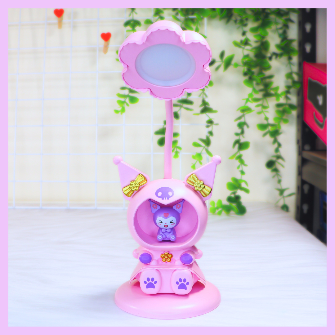 Pink Kuromi lamp with sharpener