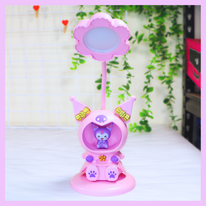 Pink Kuromi lamp with sharpener