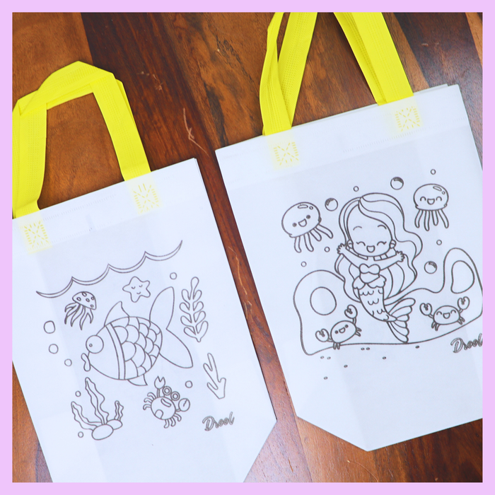 Ocean yellow colouring return gift bag