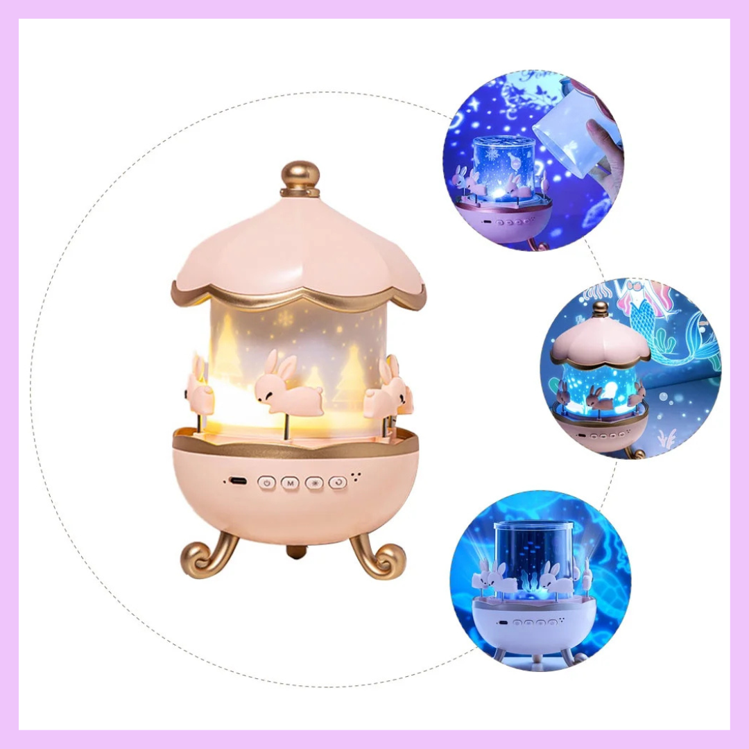 Cute Bunny Projector Night Lamp side view