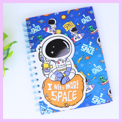 A5 spiral two-layer diary with space design