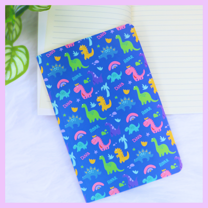 Quirky Print Slim Diary -Dino Theme