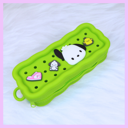 Silicone Pencil Pouch Croc Inspired