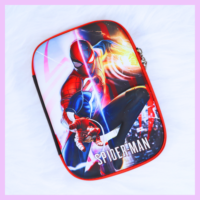 Spider-Man design on Avengers pencil case