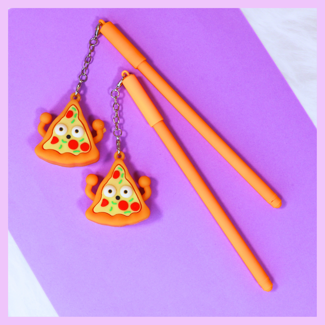Food theme gel pen with pizza design