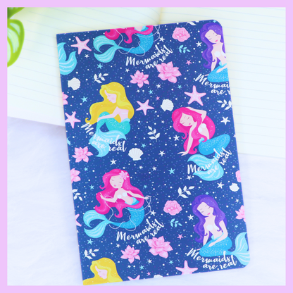Quirky Print Slim Diary -Mermaid Theme