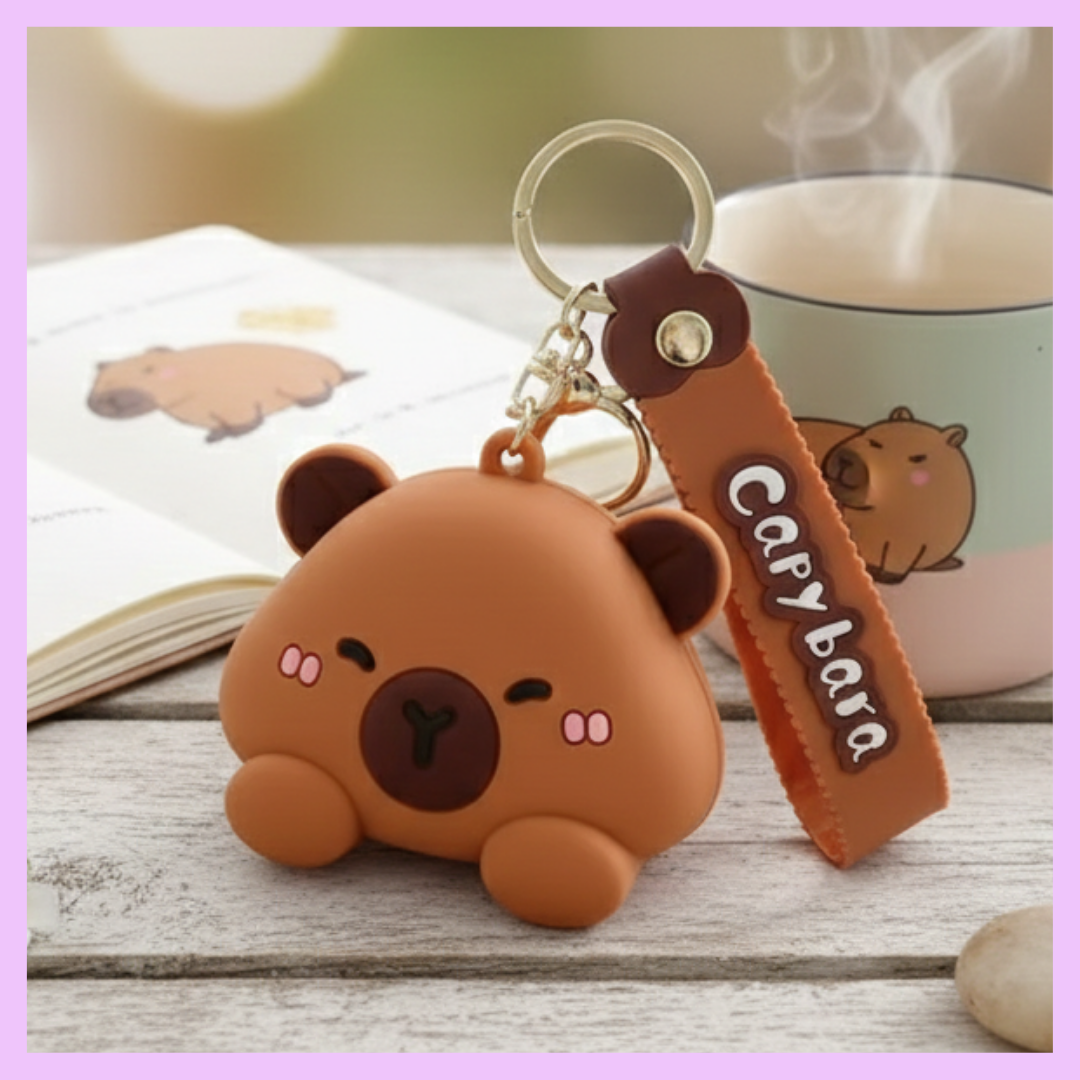 Capybara coin pouch close-up