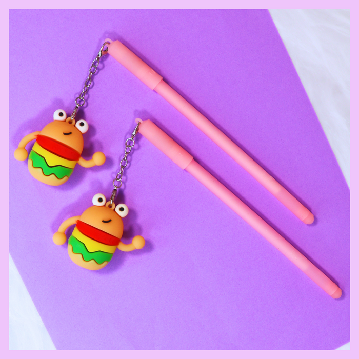 Food theme gel pen with burger design