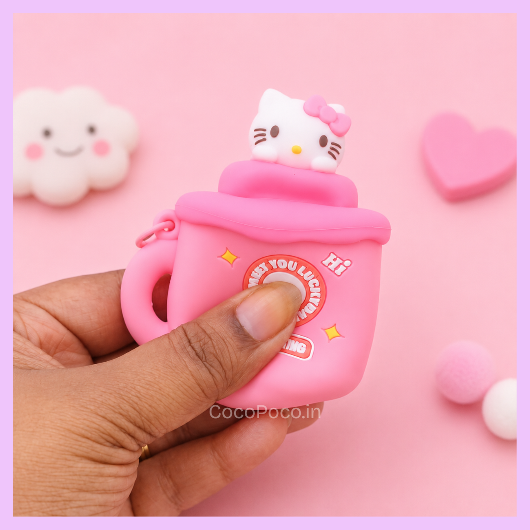 Hello Kitty silicone popup keychain