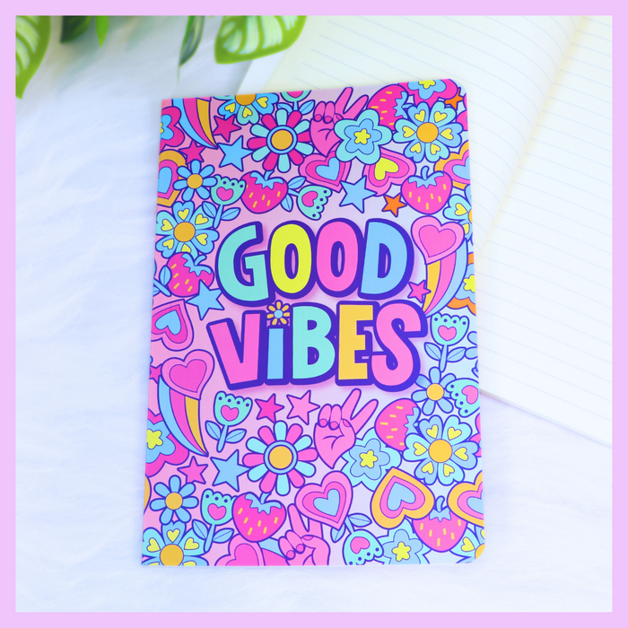 Quirky Print Slim Diary -Assorted_Good Vibes