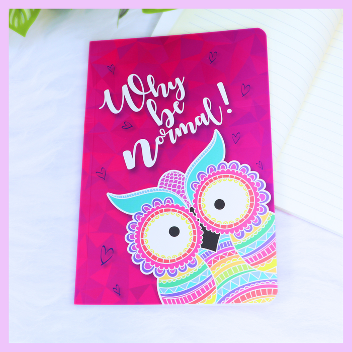 Quirky Print Slim Diary -Assorted_Why be Normal