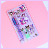 4-in-1 Kuromi Stationery Gift Set – Cute School Gift