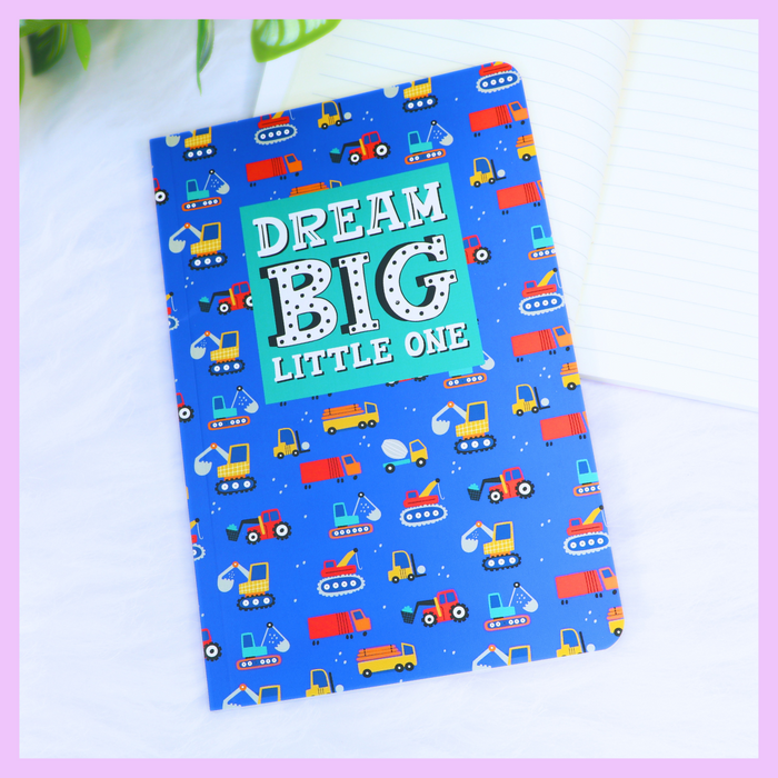 Quirky Print Slim Diary -Assorted_Trucks- Dream Big Little One