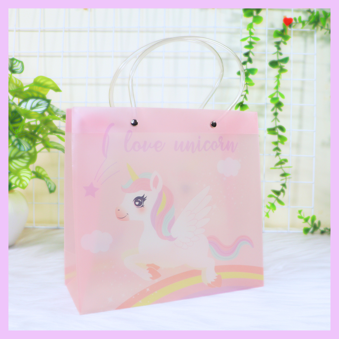 Premium unicorn PVC gift bag alternate view