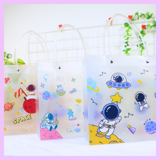 Premium Printed PVC Gift Bags -Space  Theme