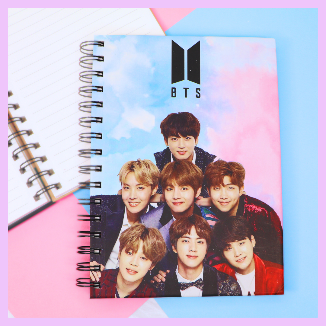 BTS A5 spiral diary back cover design