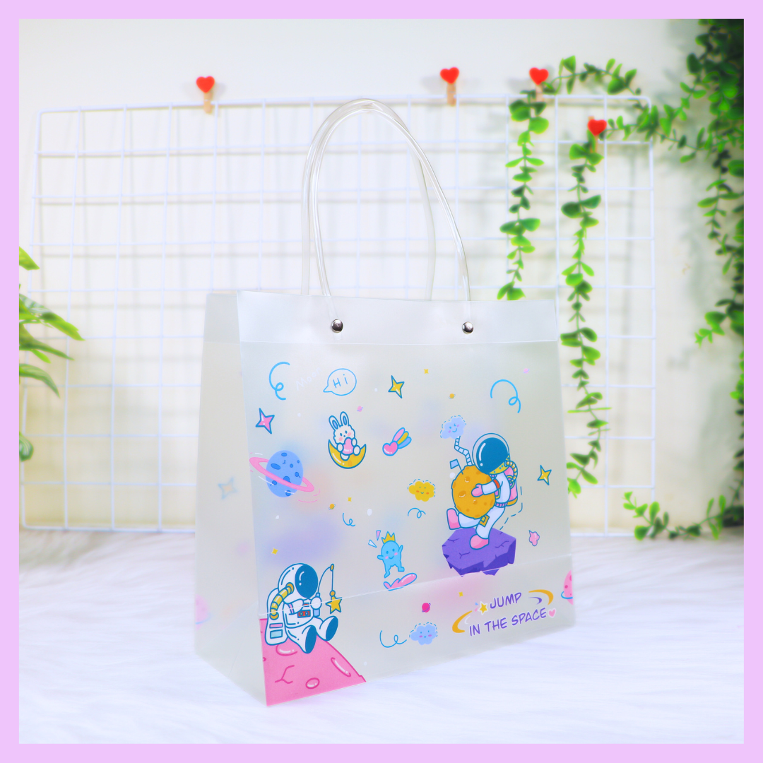Green space themed PVC gift bag