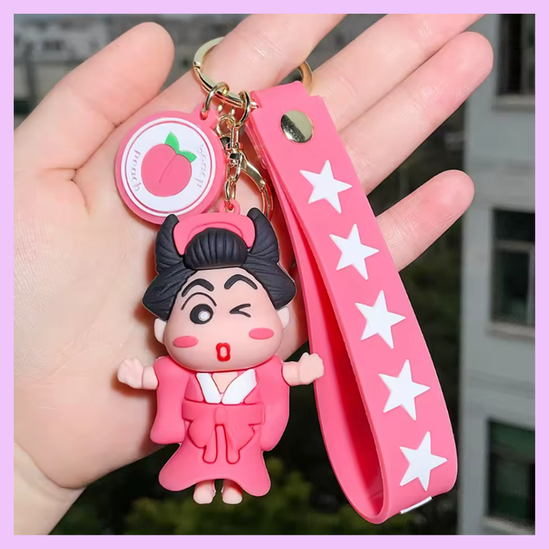Shinchan Pink Kimono Keychain 🎀