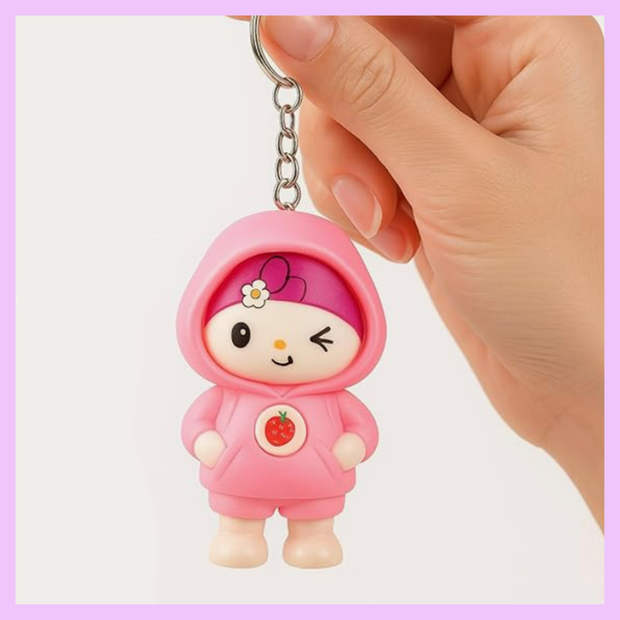 Face Changing Keychain close view