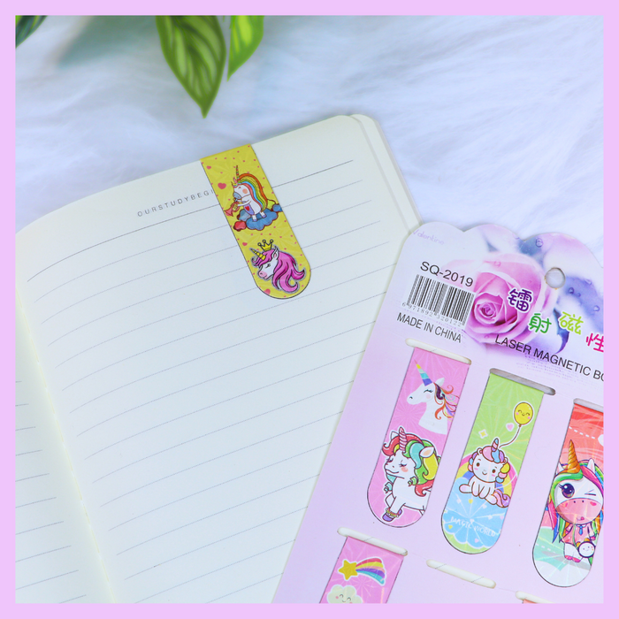 Magnetic bookmark alternate unicorn design