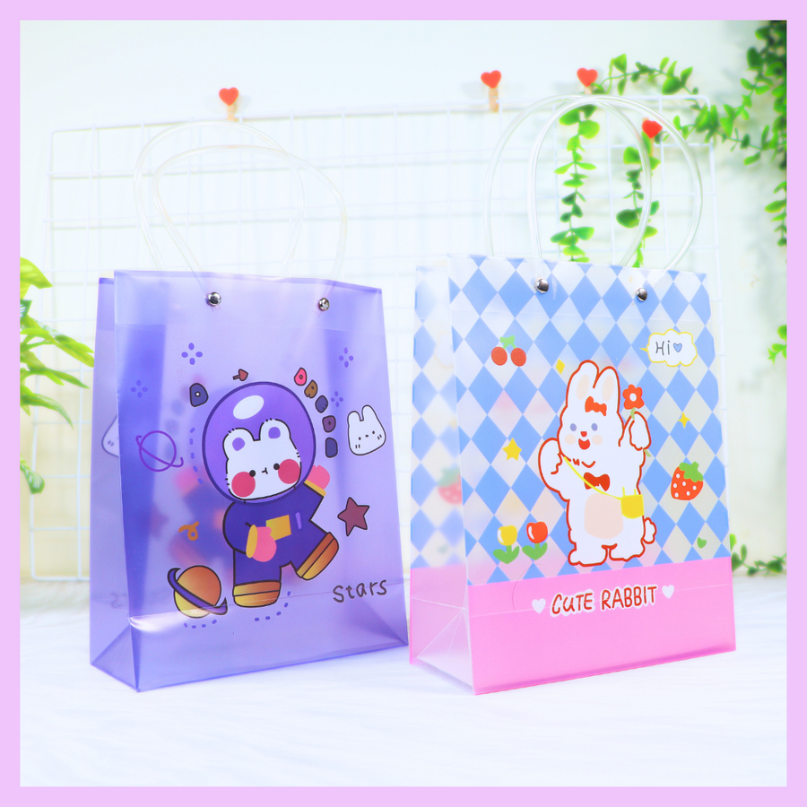 Cute rabbit PVC gift bag