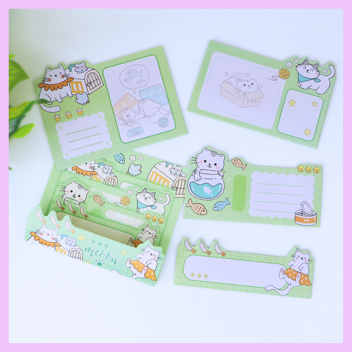 Light green Meoow sticky notes