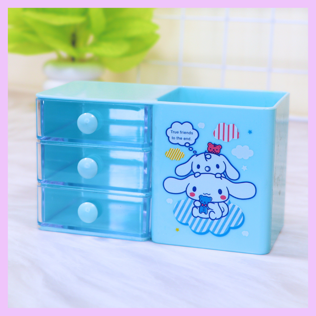 Sanrio desk organiser with Cinnamoroll design