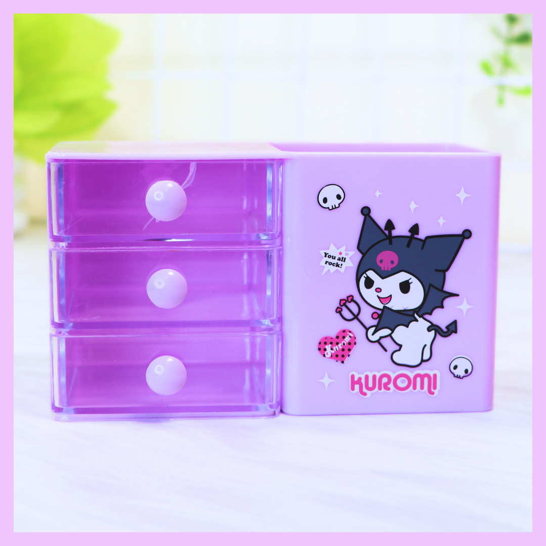 Sanrio desk organiser with Kuromi design