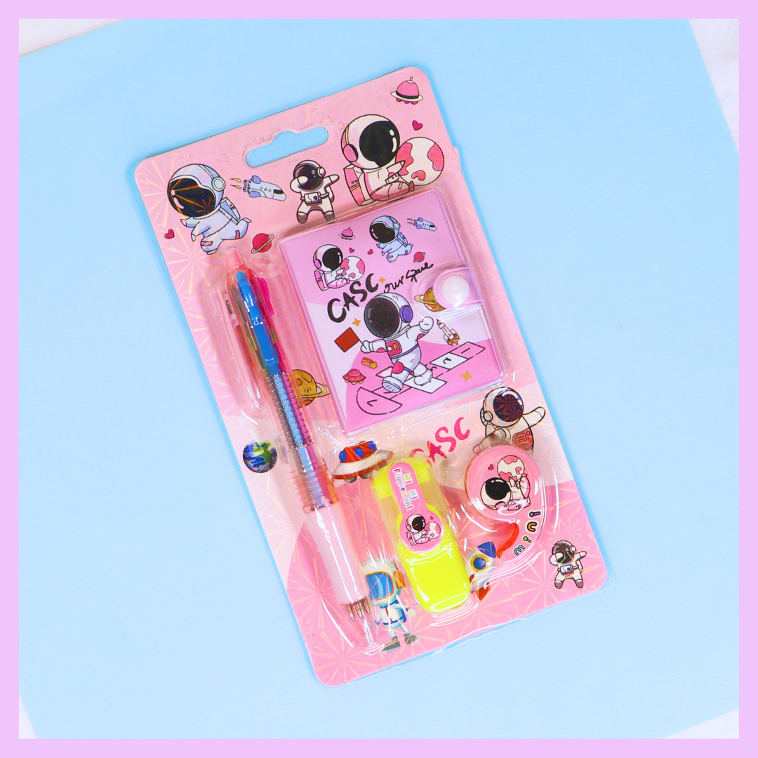 Pink space themed gift set