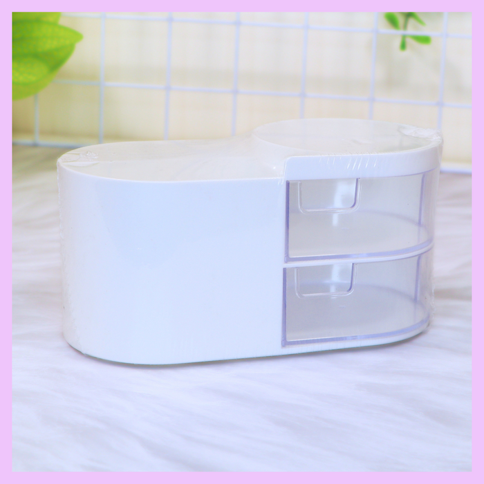 Desk organiser storage box in white
