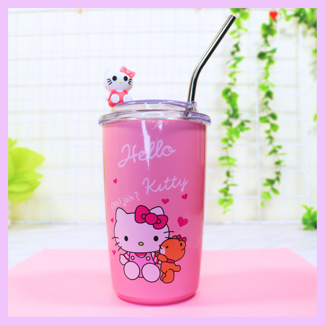 Sanrio 550ml stainless steel straw cup design 2 - alternate view