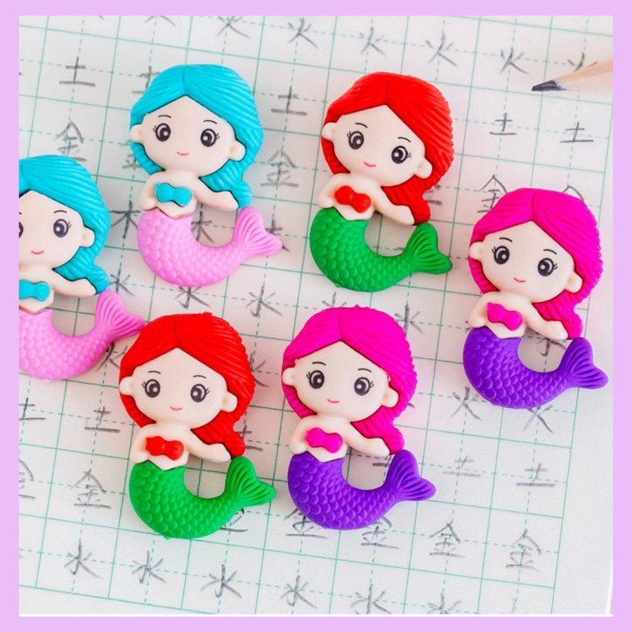 3D mermaid eraser