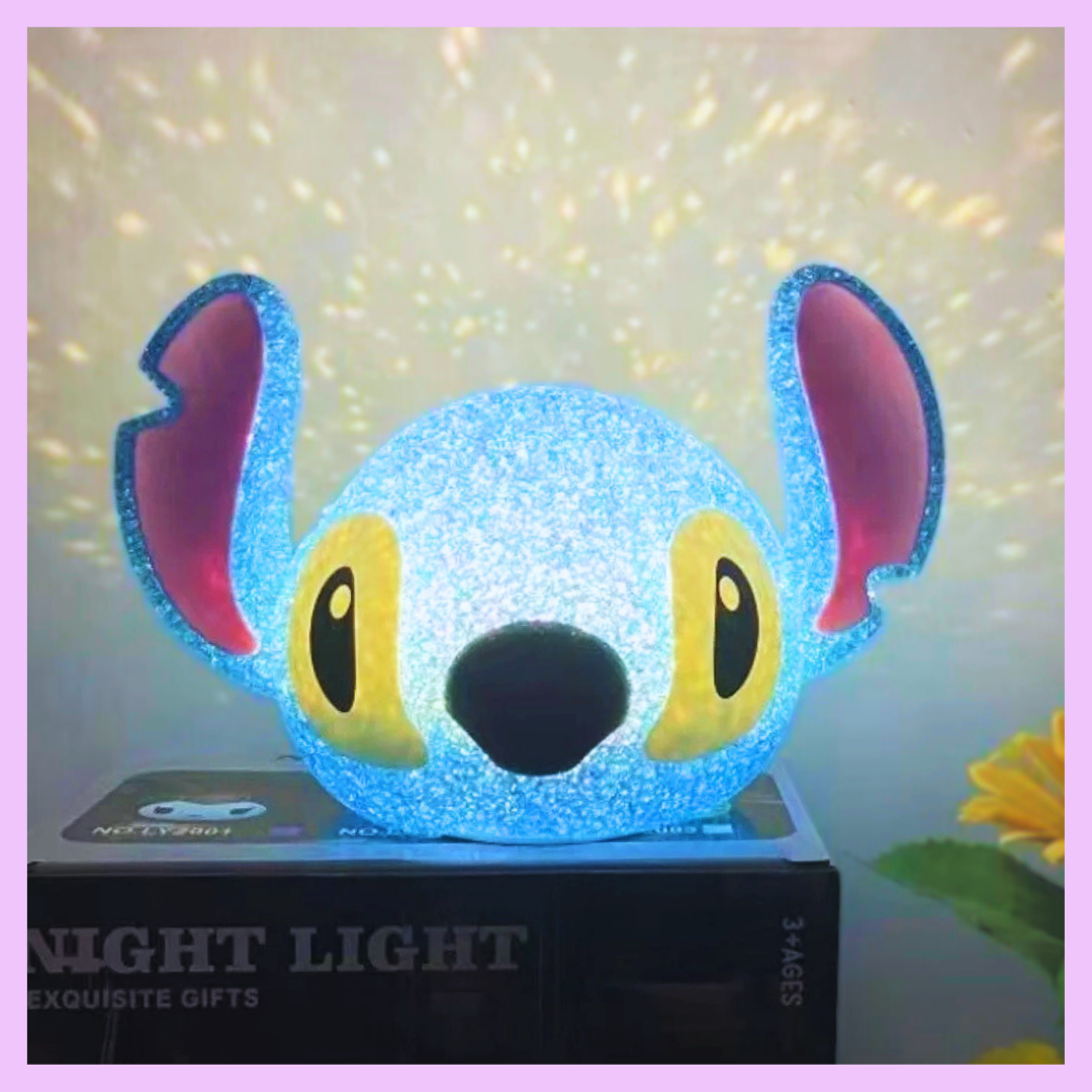 Stitch themed glitter night light