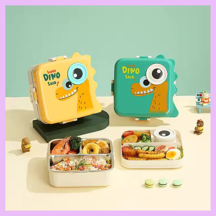 Dinosaur bento tiffin box for kids school lunch