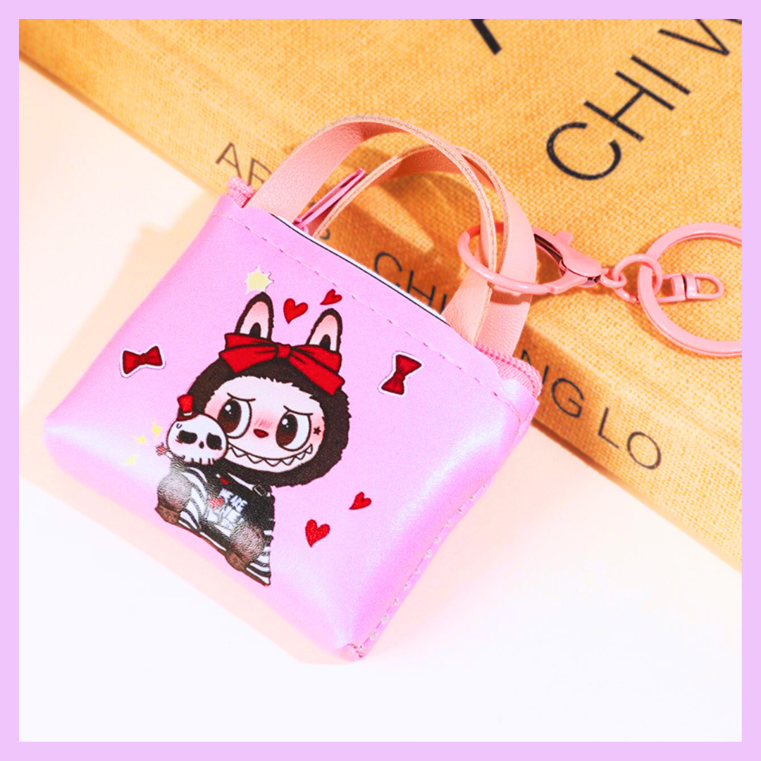 Labubu theme Purse Keychain