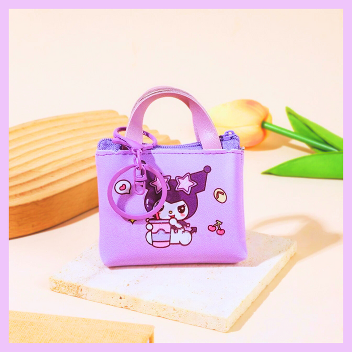 Kuromi Sanrio purse keychain