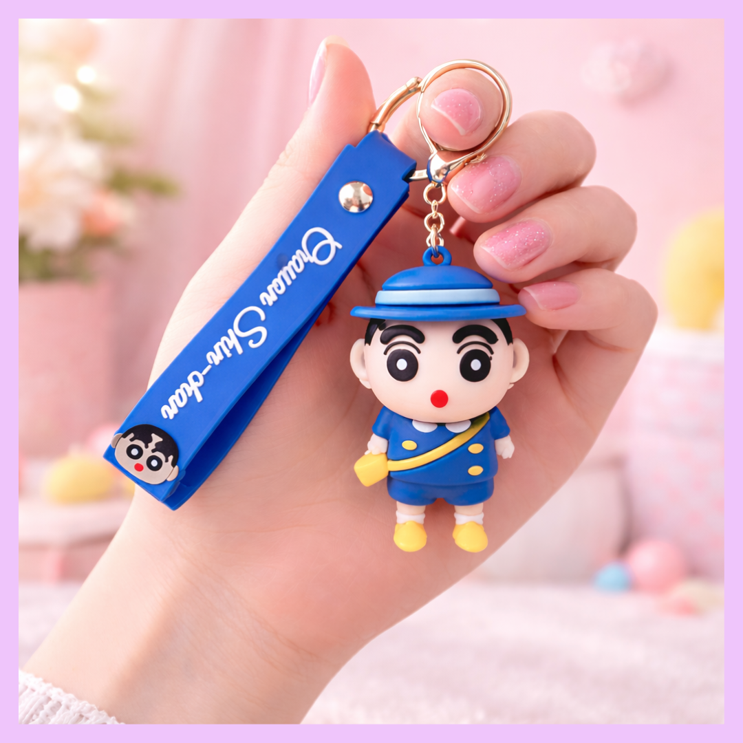 Shinchan Keychain_Shinchan - Blue Dress