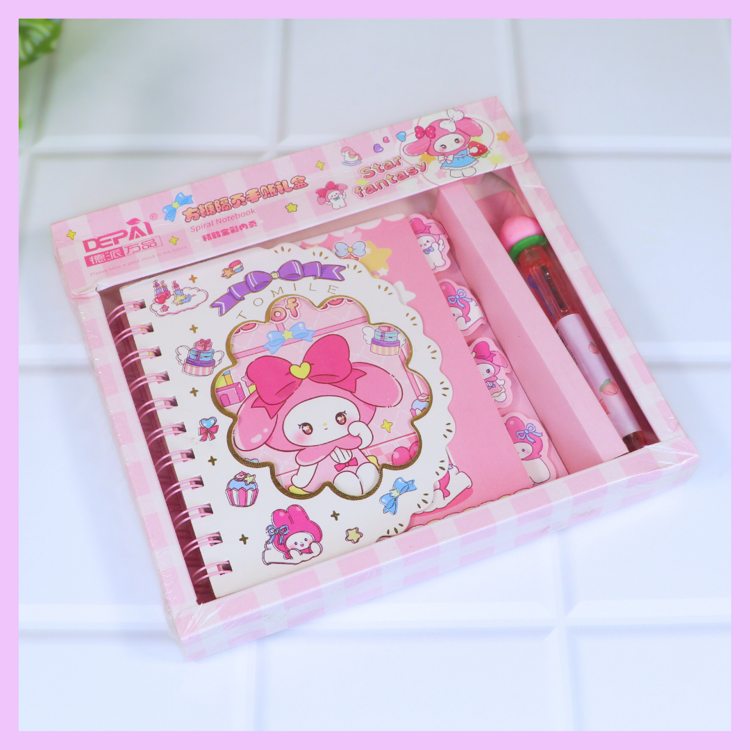 My Melody Spiral Notebook and Pen Set