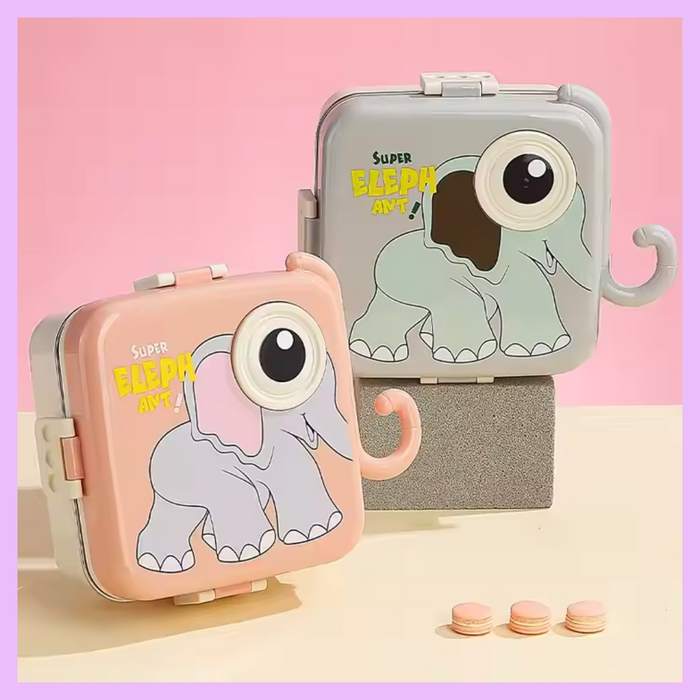 Elephant bento tiffin box side view