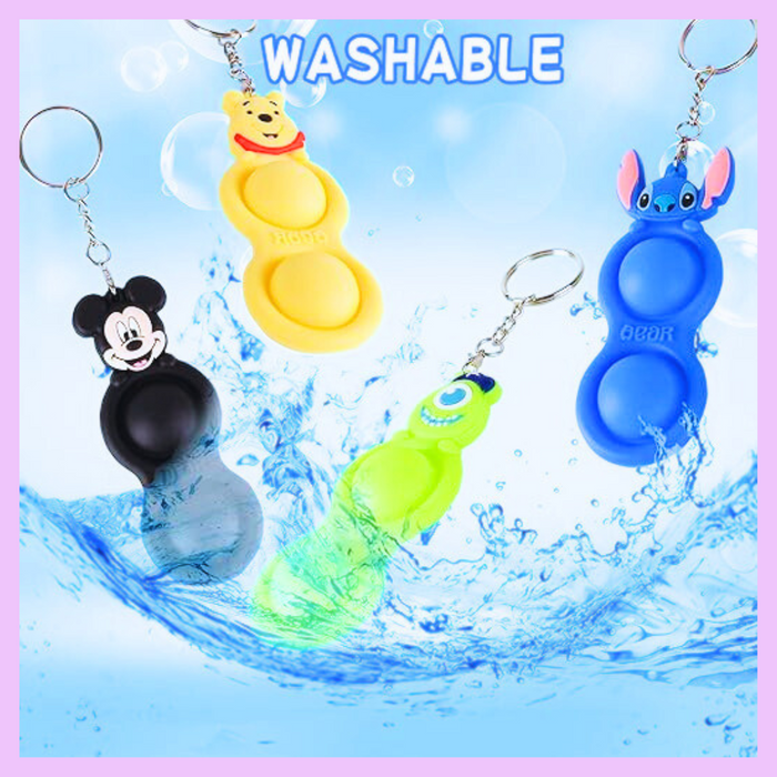Silicone pop it key chain alternate view