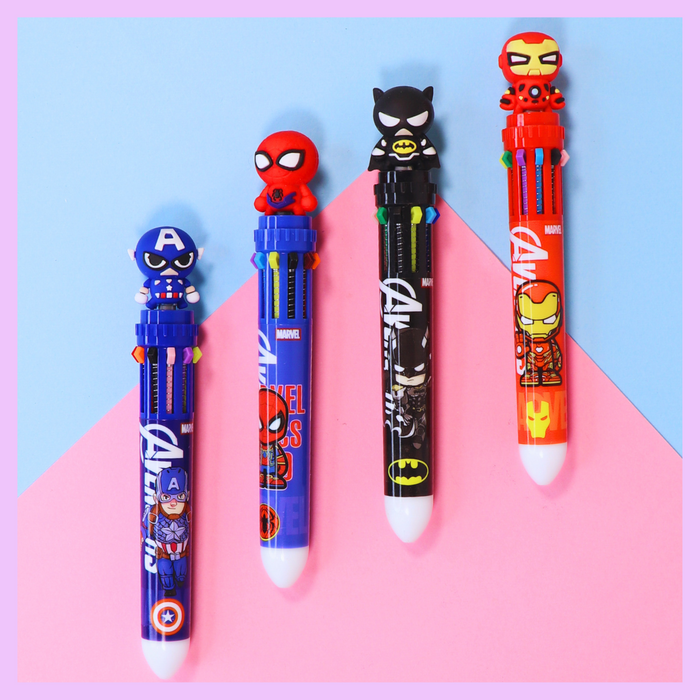 Avengers multicolor ball pen stationery design