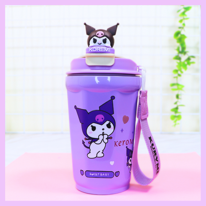 Sanrio 480ml thermos cup with Kuromi design