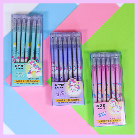Unicorn Erasable Pen (Set of 12)