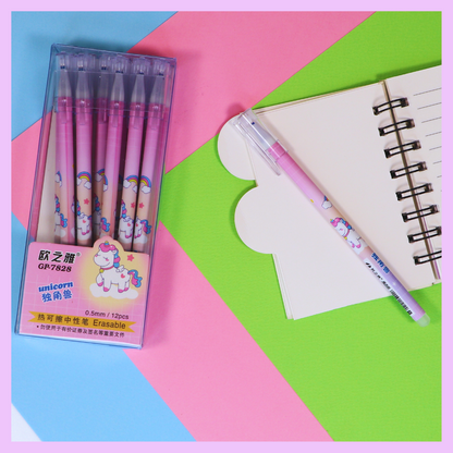 Unicorn Erasable Pen (Set of 12)