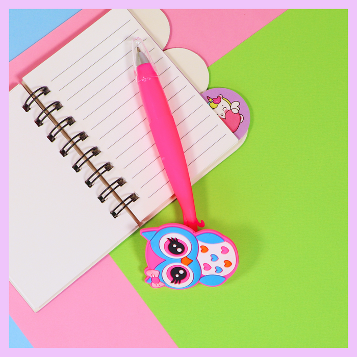 Owl pen in dark pink