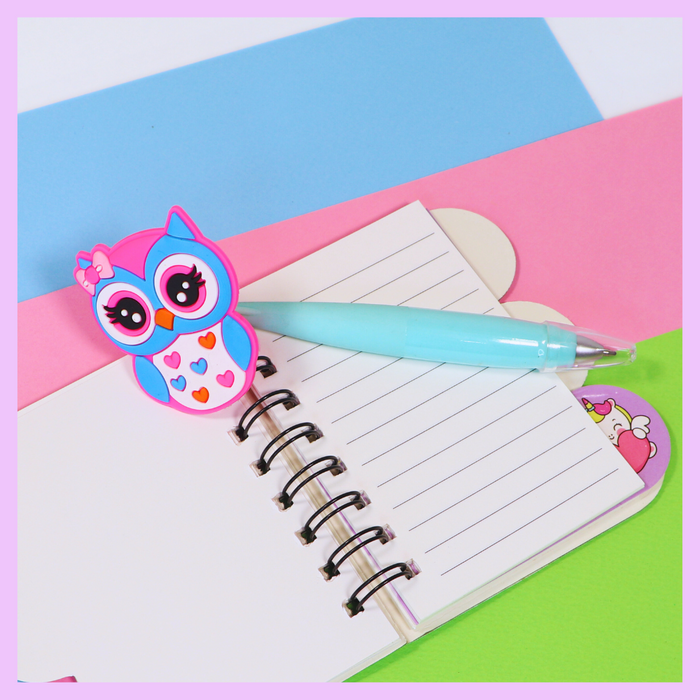 Owl pen in light blue