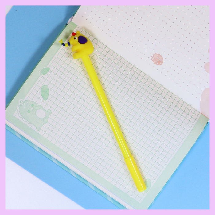 Elephant gel pen in yellow