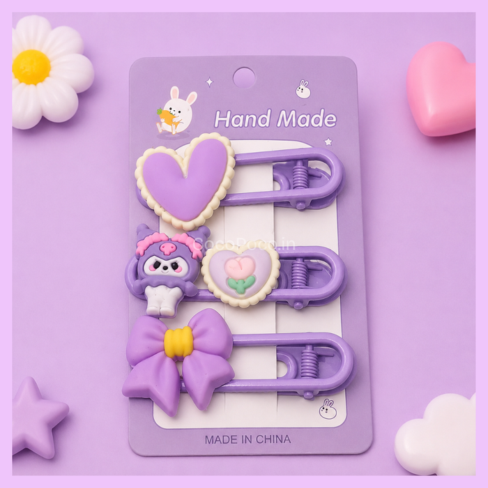 Set of three hair clips - additional view